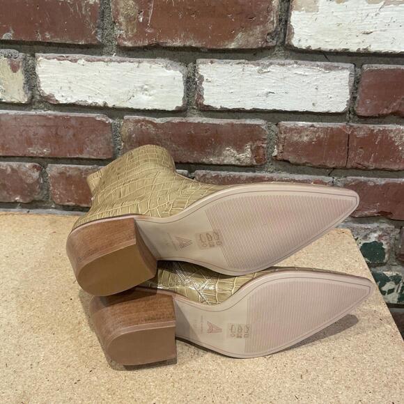 Able Women's Shoes  Leather Croco Embossed Ankle Boots New - Picture 8 of 8